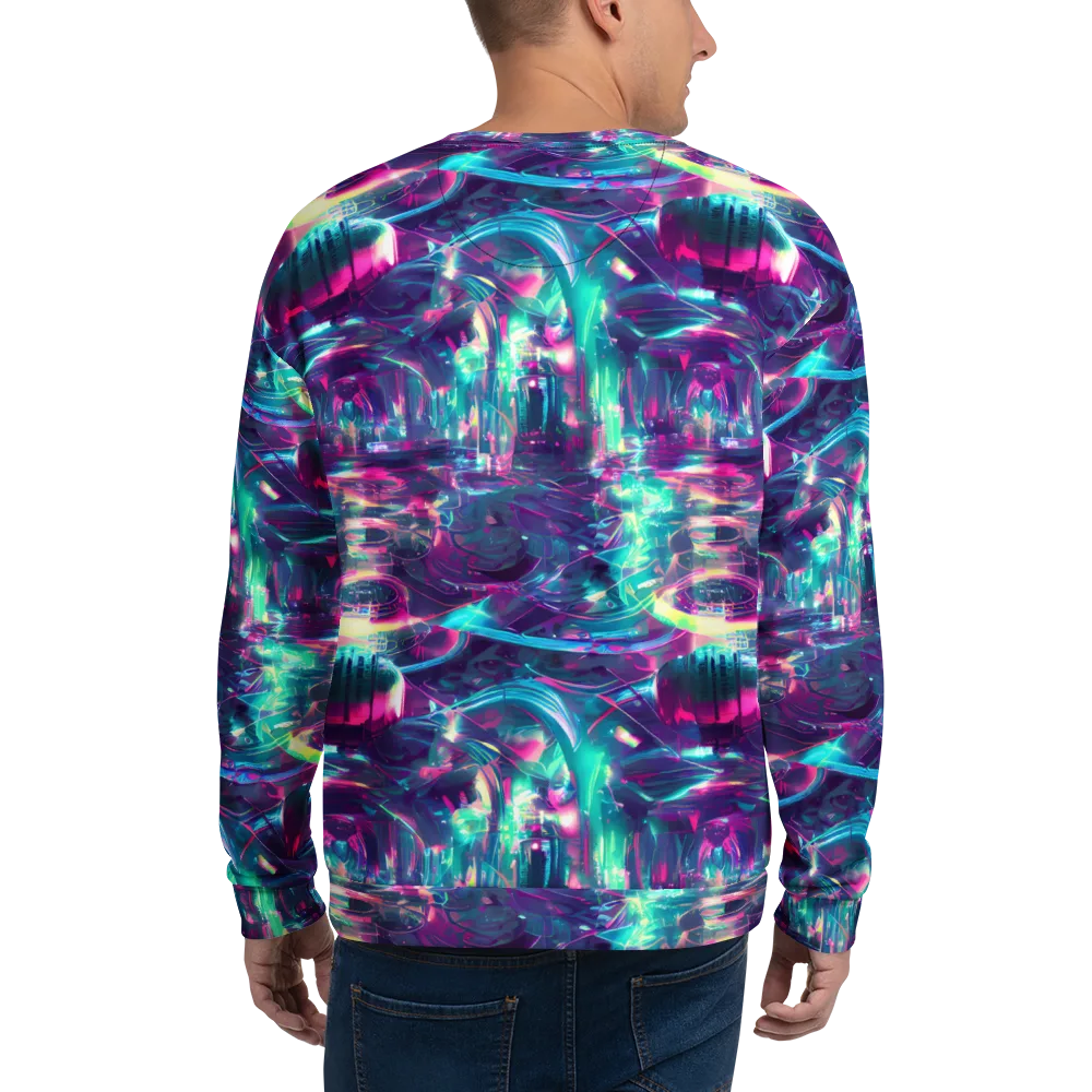 Synthwave Surge on Sweatshirt — Back