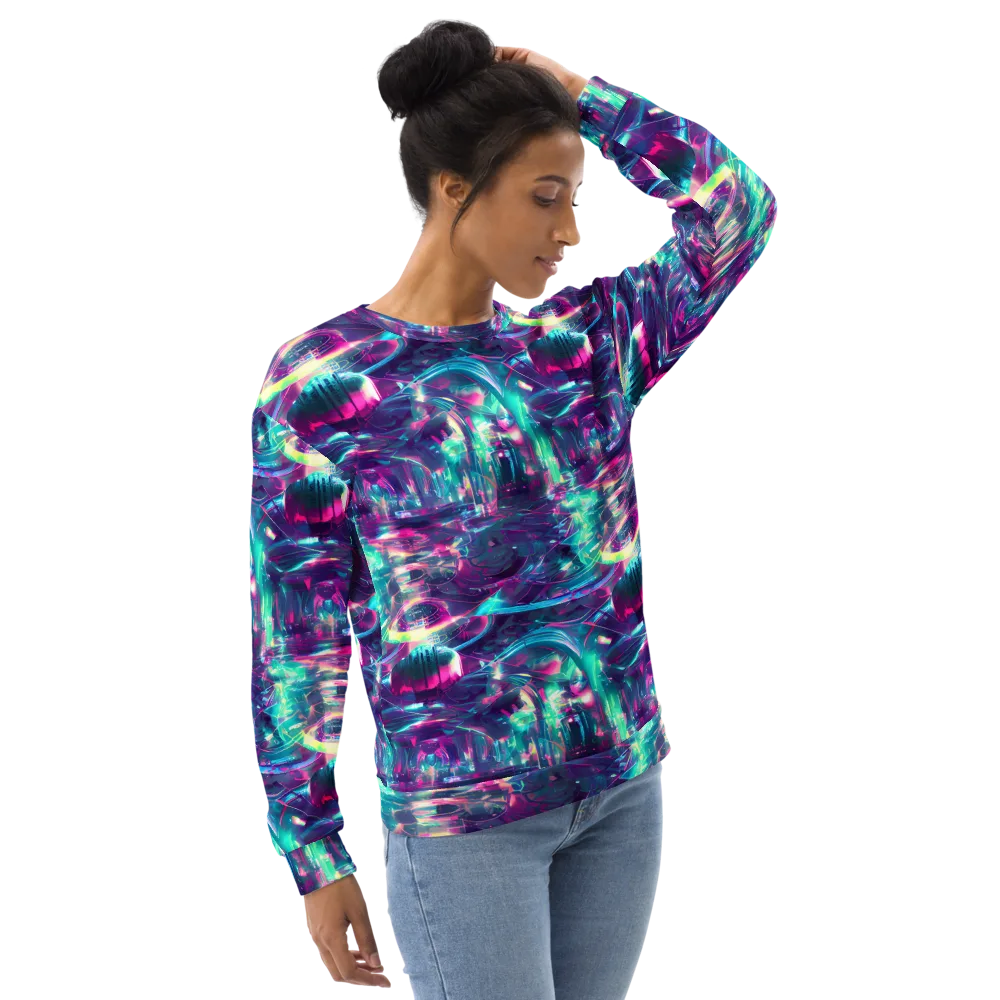 Synthwave Surge on Sweatshirt — Right Front
