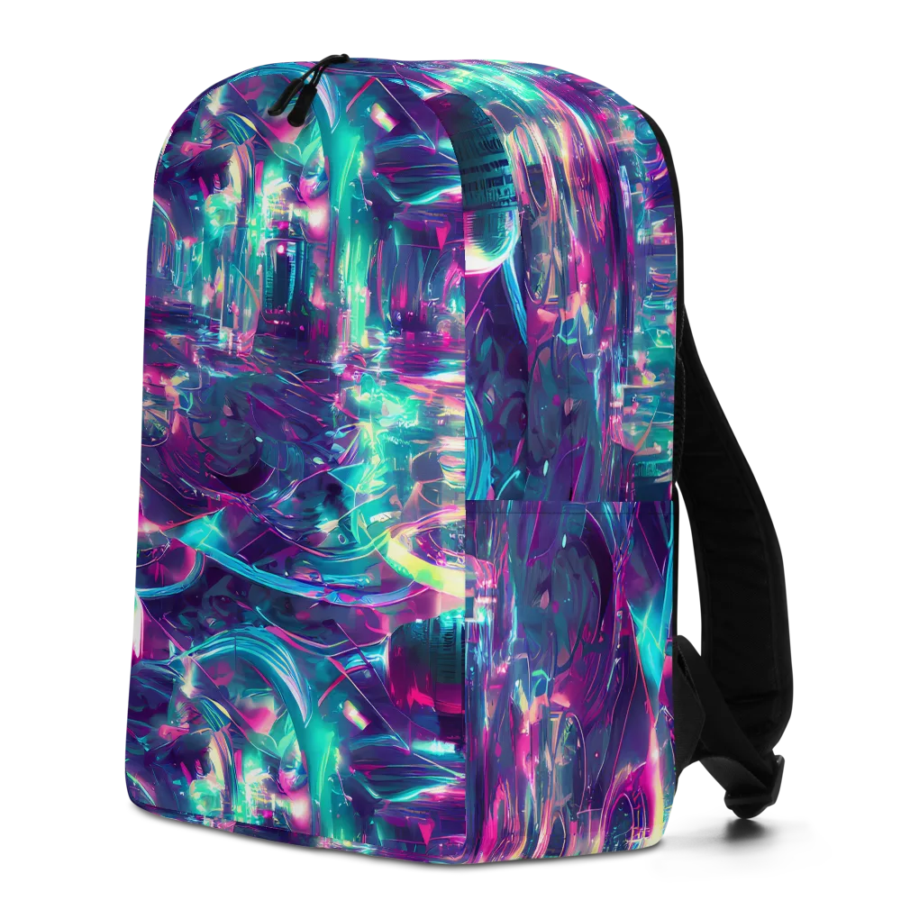 Synthwave Surge on Minimalist Backpack — Left