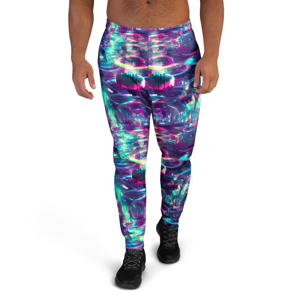 Synthwave Surge on Men's Joggers — Front