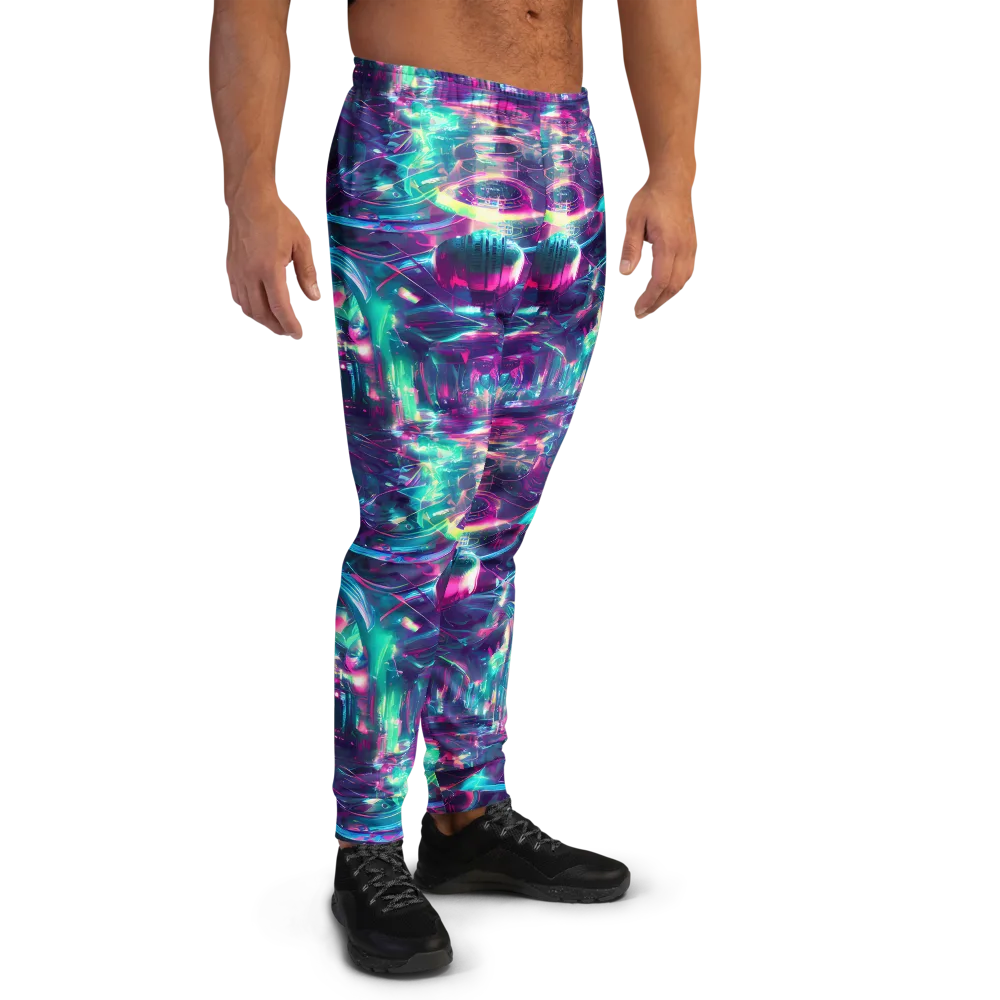 Synthwave Surge on Men's Joggers — Right