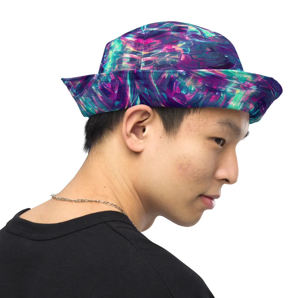 Synthwave Surge on Reversible Bucket Hat — Right Outside