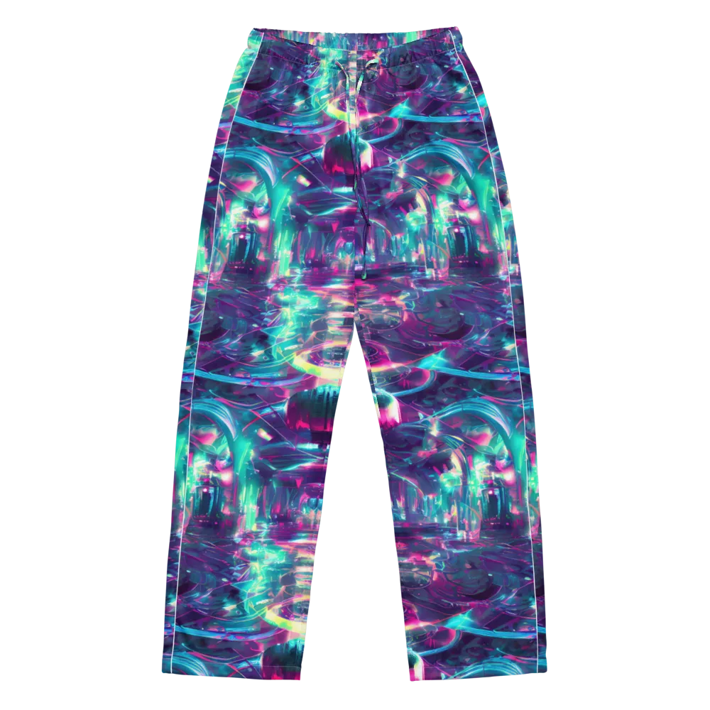 Synthwave Surge on Women's Pajama Pants — Front