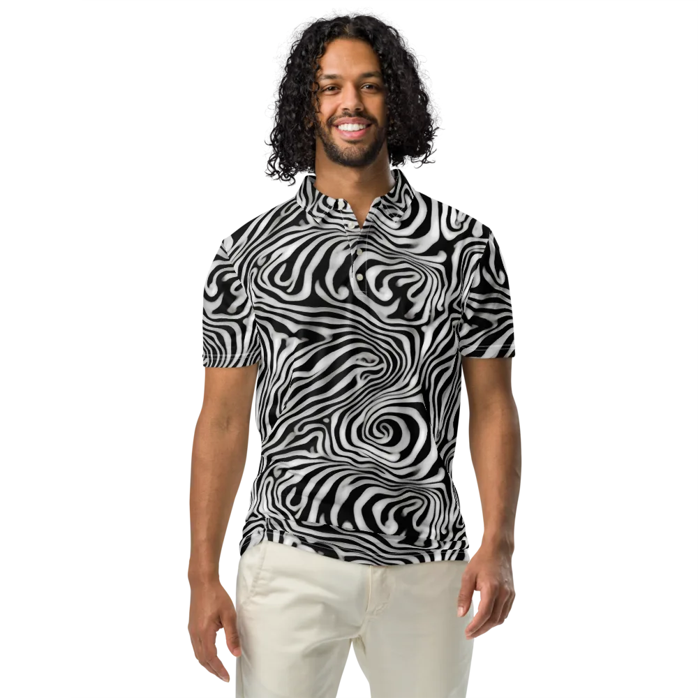 Herbert List on Men's Slim Fit Polo Shirt — Front
