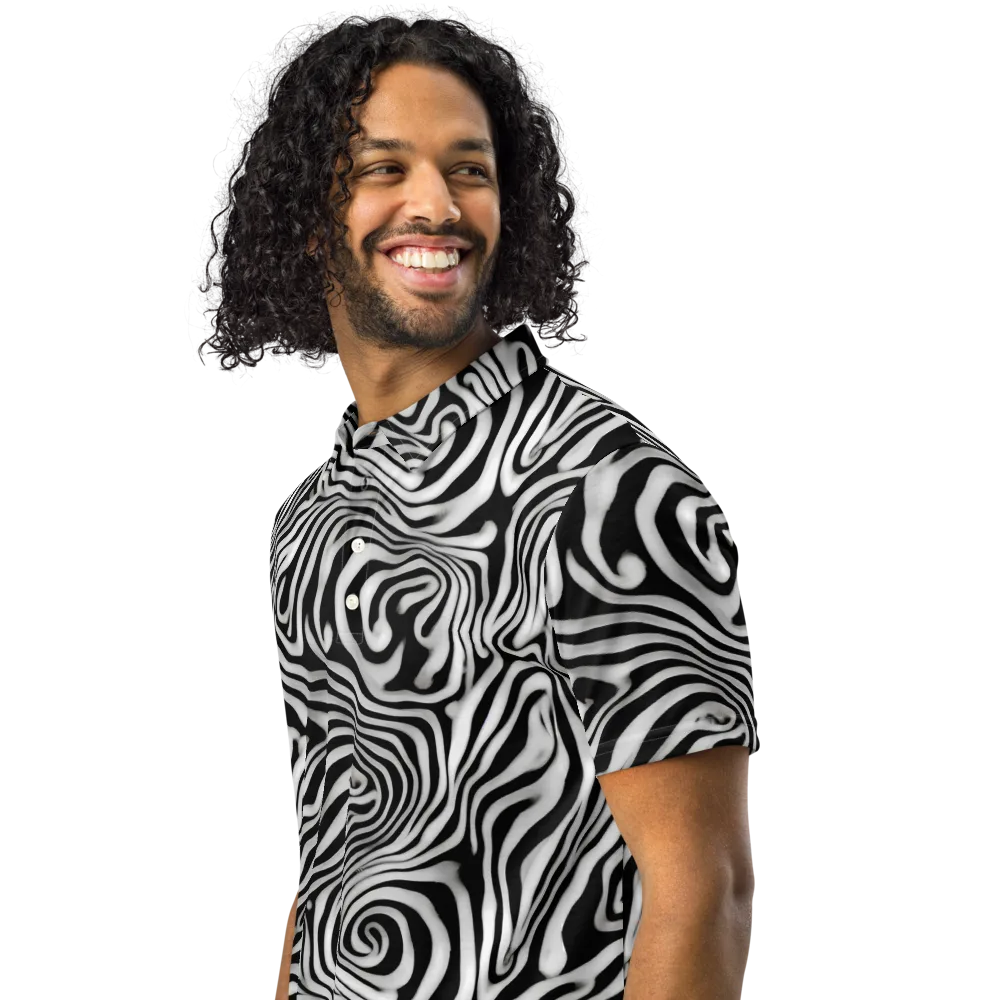 Herbert List on Men's Slim Fit Polo Shirt — Left Front