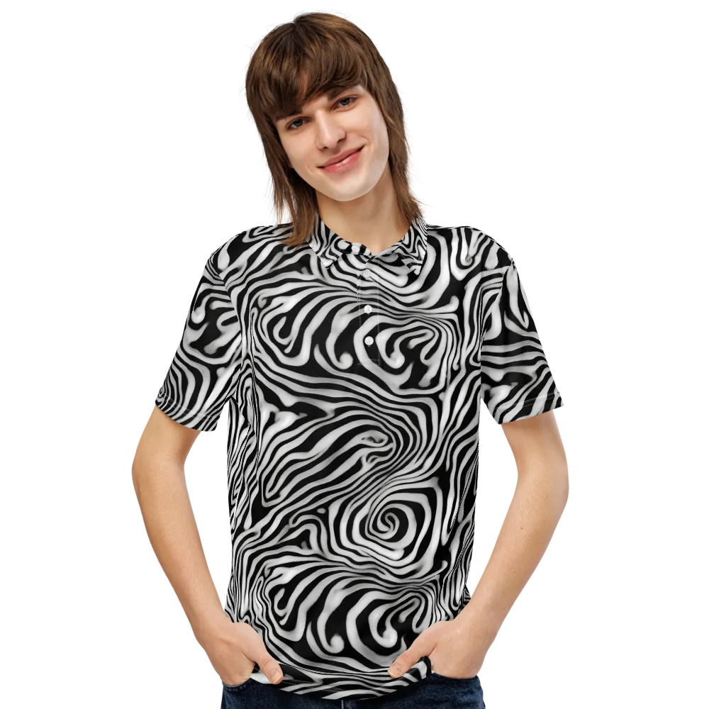 Herbert List on Men's Slim Fit Polo Shirt — Front