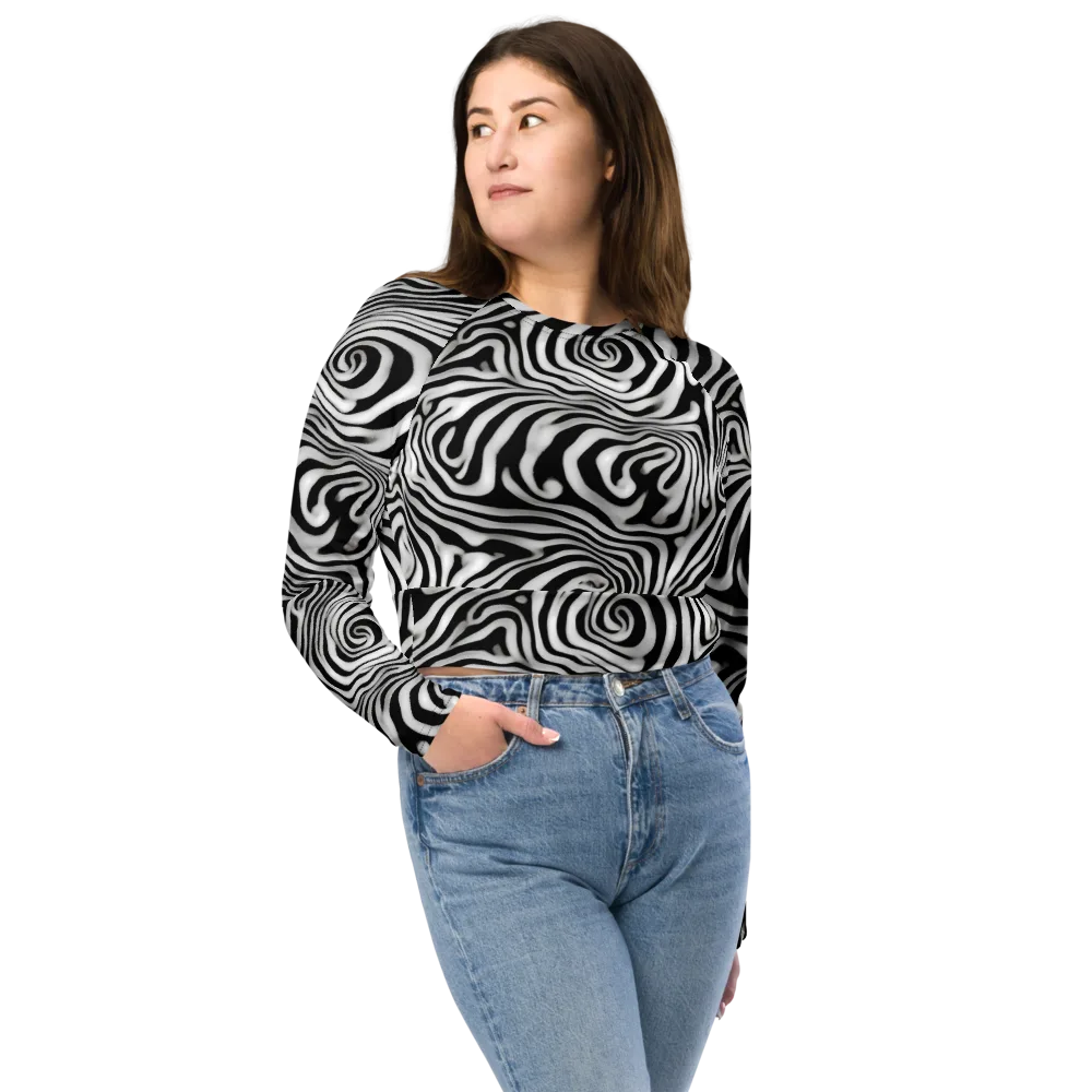 Herbert List on Long Sleeve Crop Top — Front