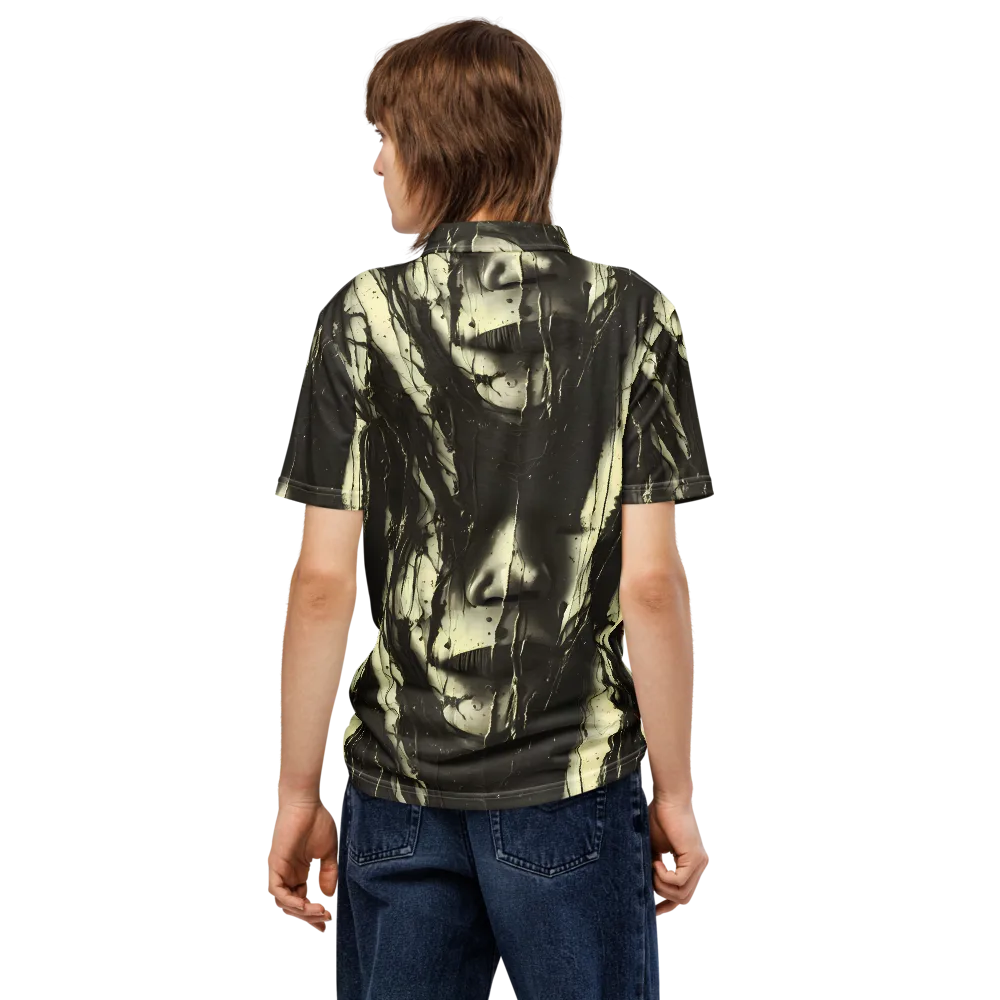 Eclipse Veil on Men's Slim Fit Polo Shirt — Back