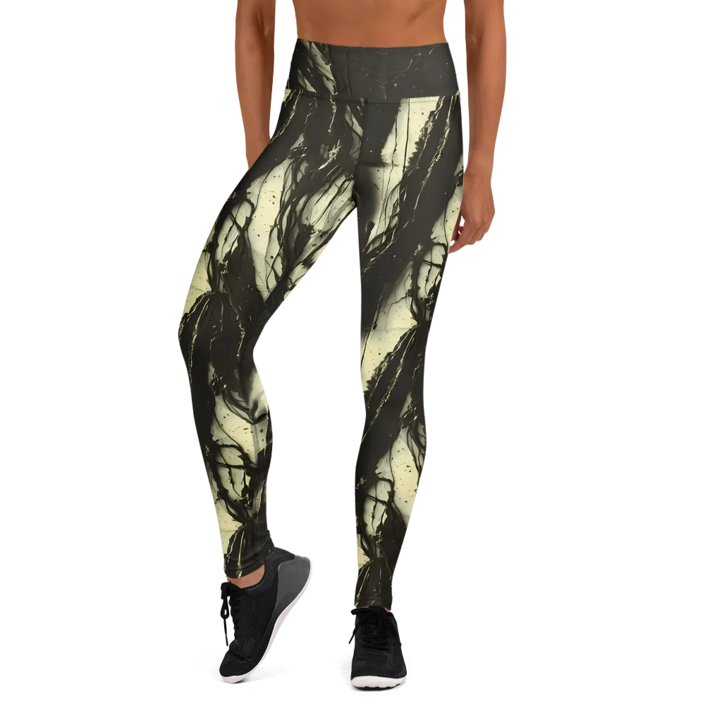 Eclipse Veil on Yoga Leggings — Front