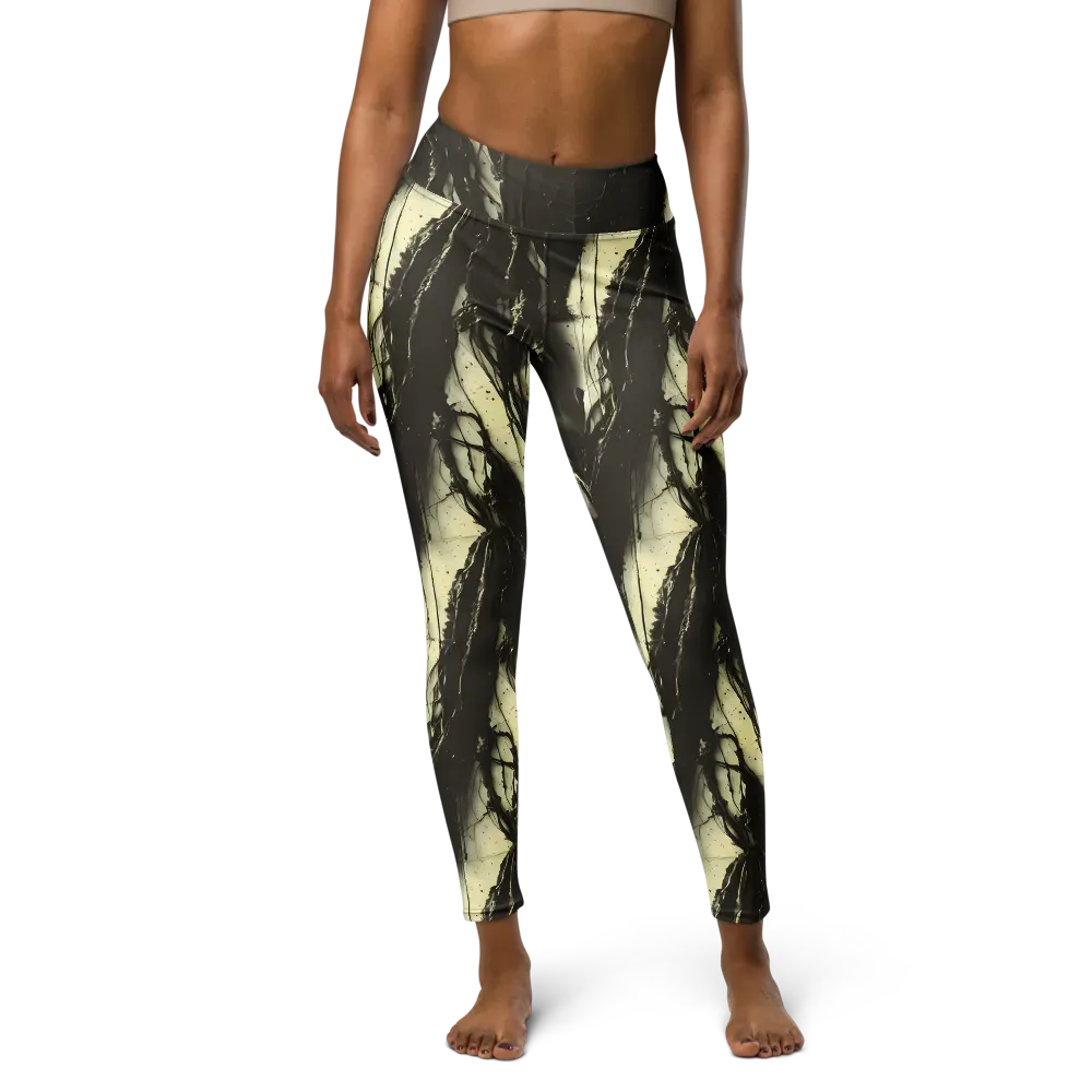 Eclipse Veil on Yoga Leggings — Front