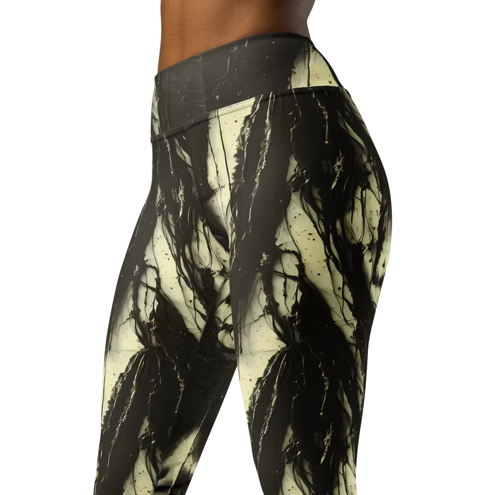 Eclipse Veil on Yoga Leggings — Left Front