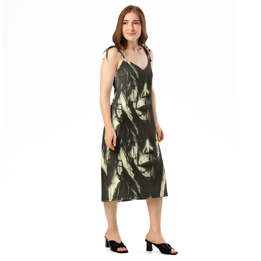 Eclipse Veil on Slip Dress — Right Front