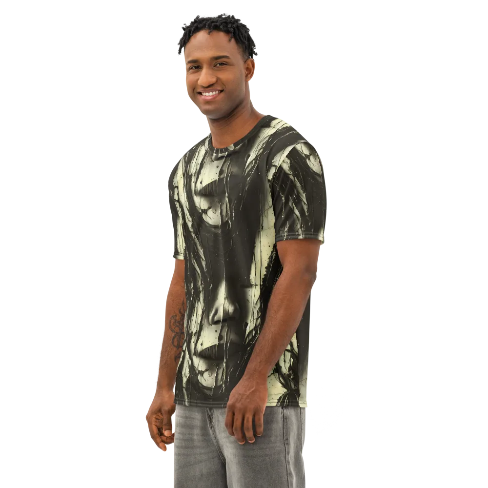 Eclipse Veil on Men's Cotton Crew Neck T-Shirt — Left Front