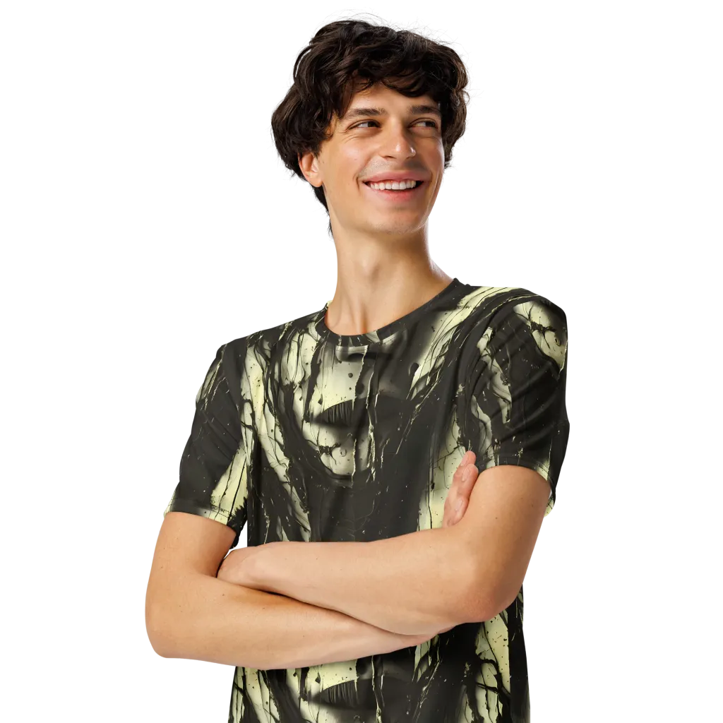 Eclipse Veil on Men's Crew Neck T-Shirt — Left Front