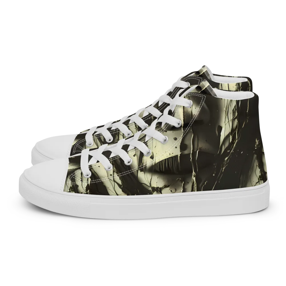 Eclipse Veil on Men's High Top Canvas Shoes — Left