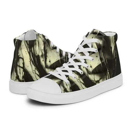 Eclipse Veil on a Men's High Top Canvas Shoes
