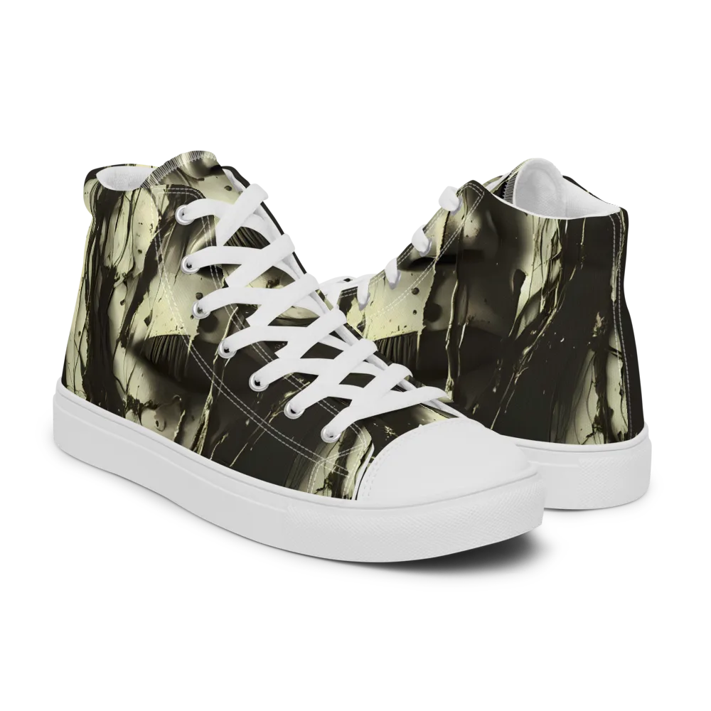 Eclipse Veil on Men's High Top Canvas Shoes — Right