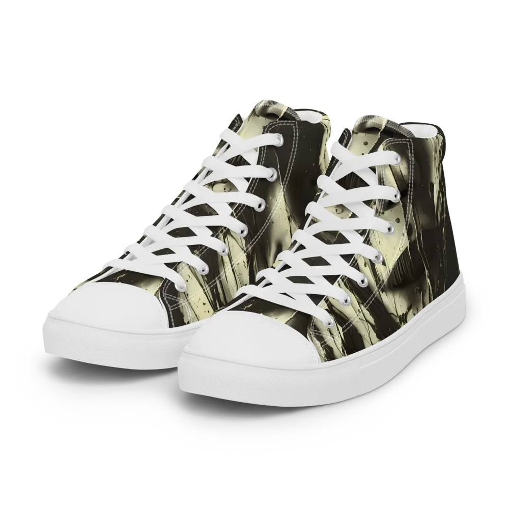 Eclipse Veil on Women's High Top Canvas Shoes — Left Front