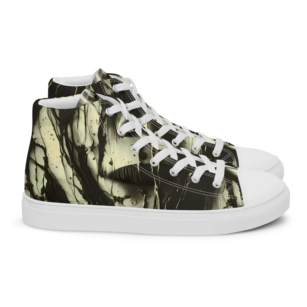 Eclipse Veil on Women's High Top Canvas Shoes — Right