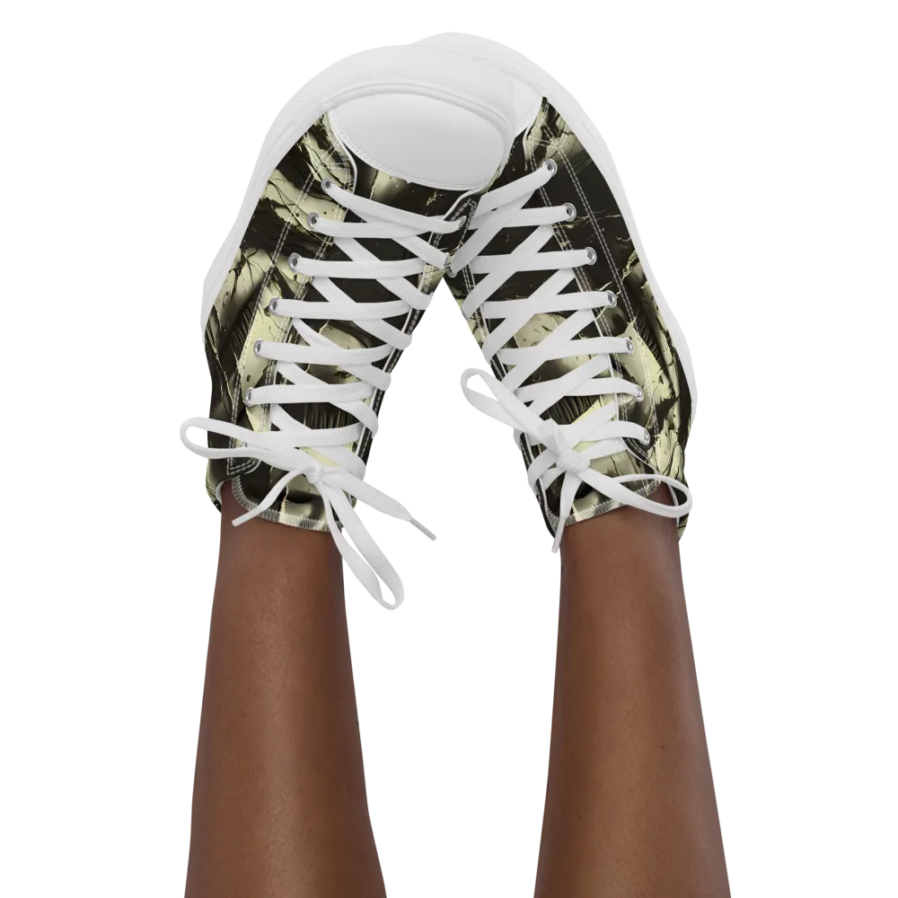Eclipse Veil on Women's High Top Canvas Shoes — Front