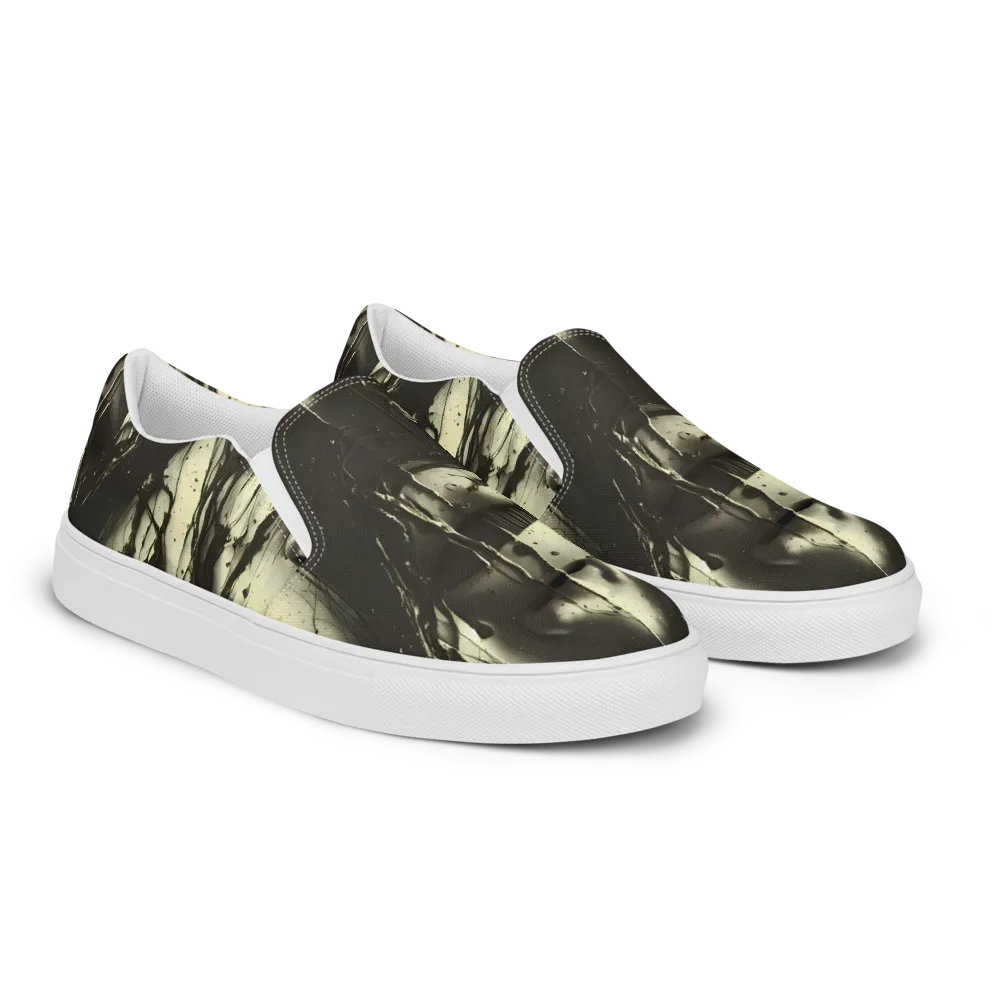 Eclipse Veil on Men's Slip-On Canvas Shoes — Right Front