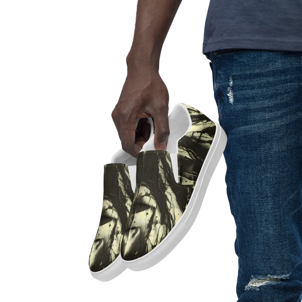 Eclipse Veil on Men's Slip-On Canvas Shoes — Left Front