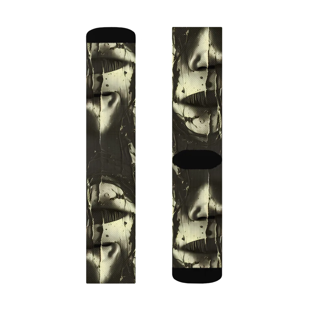 Eclipse Veil on Socks — Left Sock