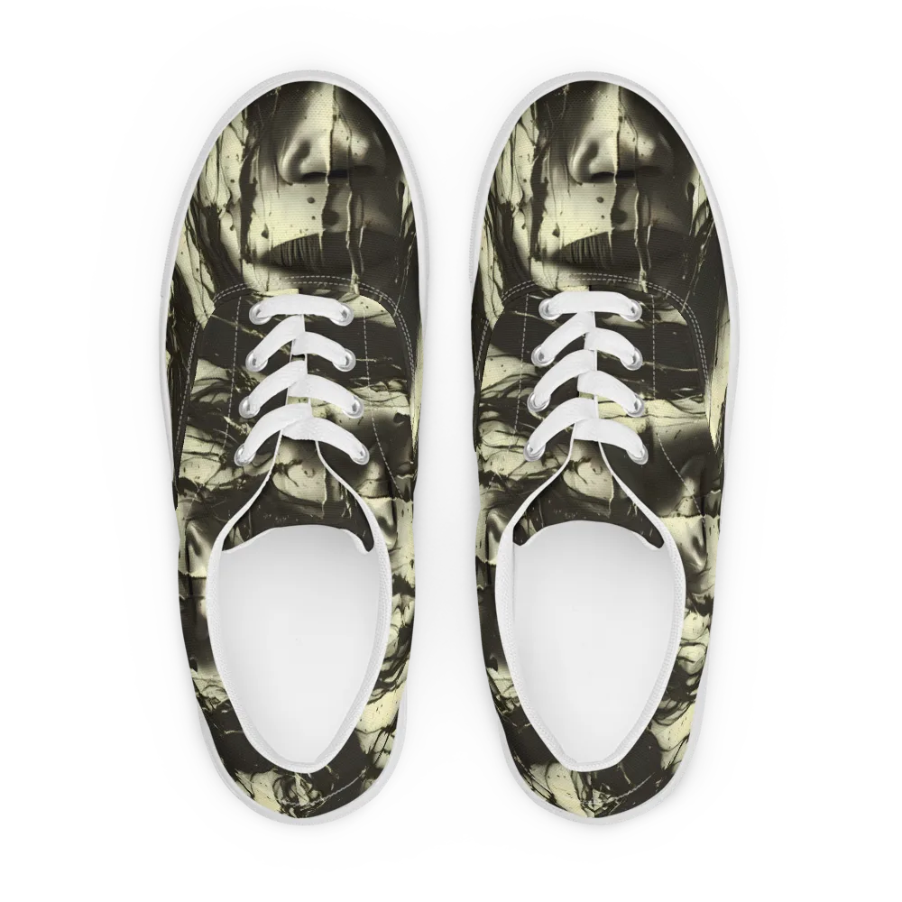 Eclipse Veil on Men's Lace-Up Canvas Shoes — Front