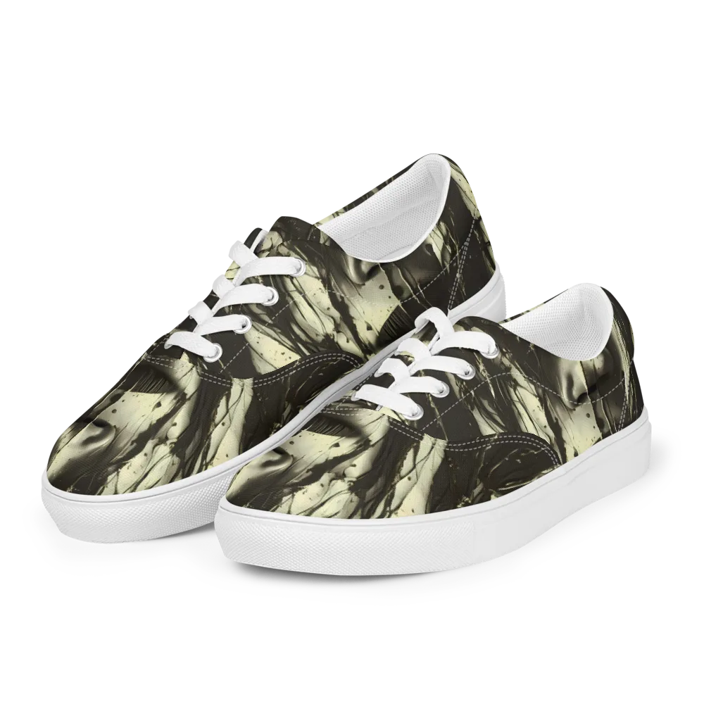 Eclipse Veil on Men's Lace-Up Canvas Shoes — Left Front