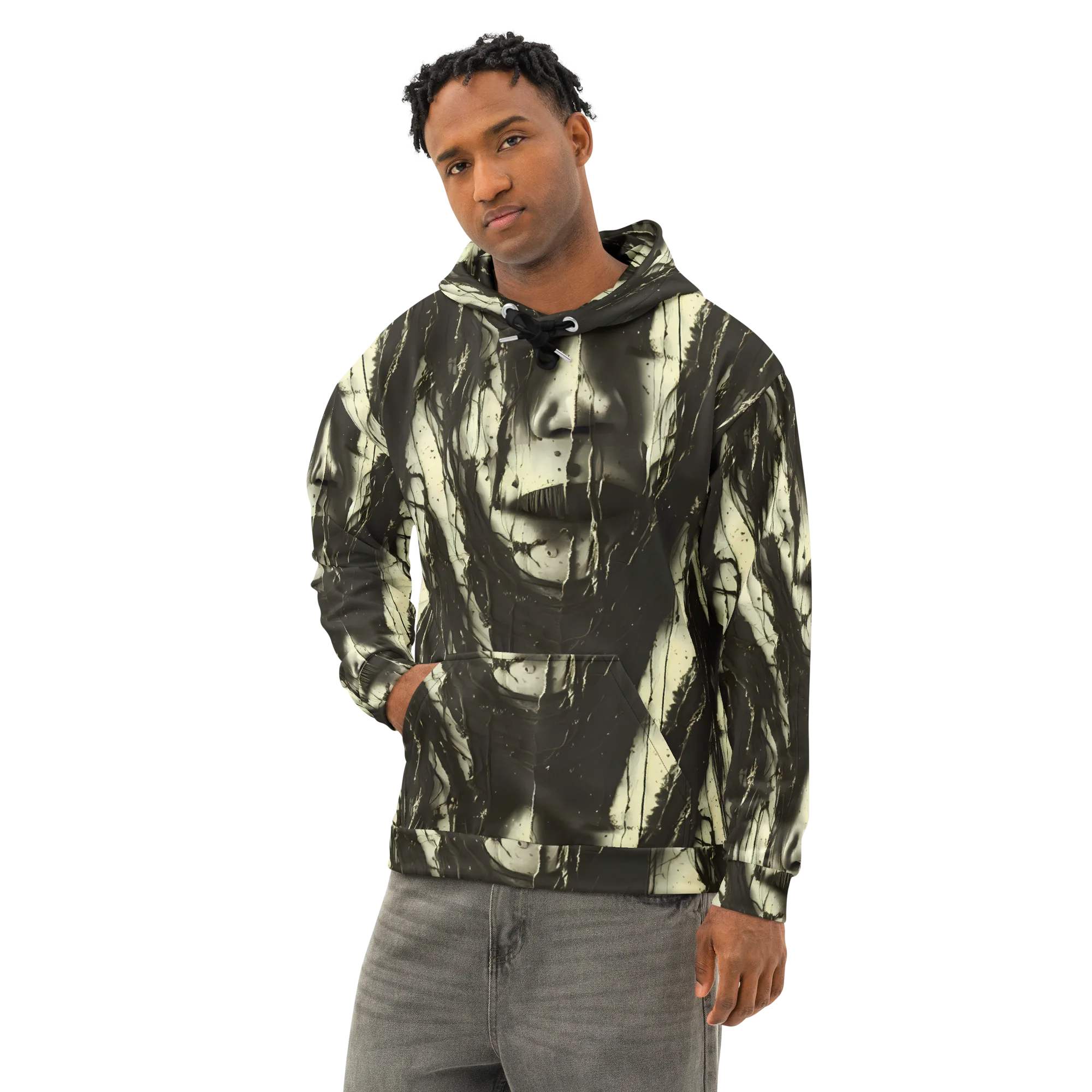 Eclipse Veil on Cotton Hoodie — Left Front
