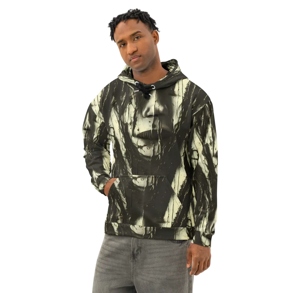 Eclipse Veil on Cotton Hoodie — Left Front