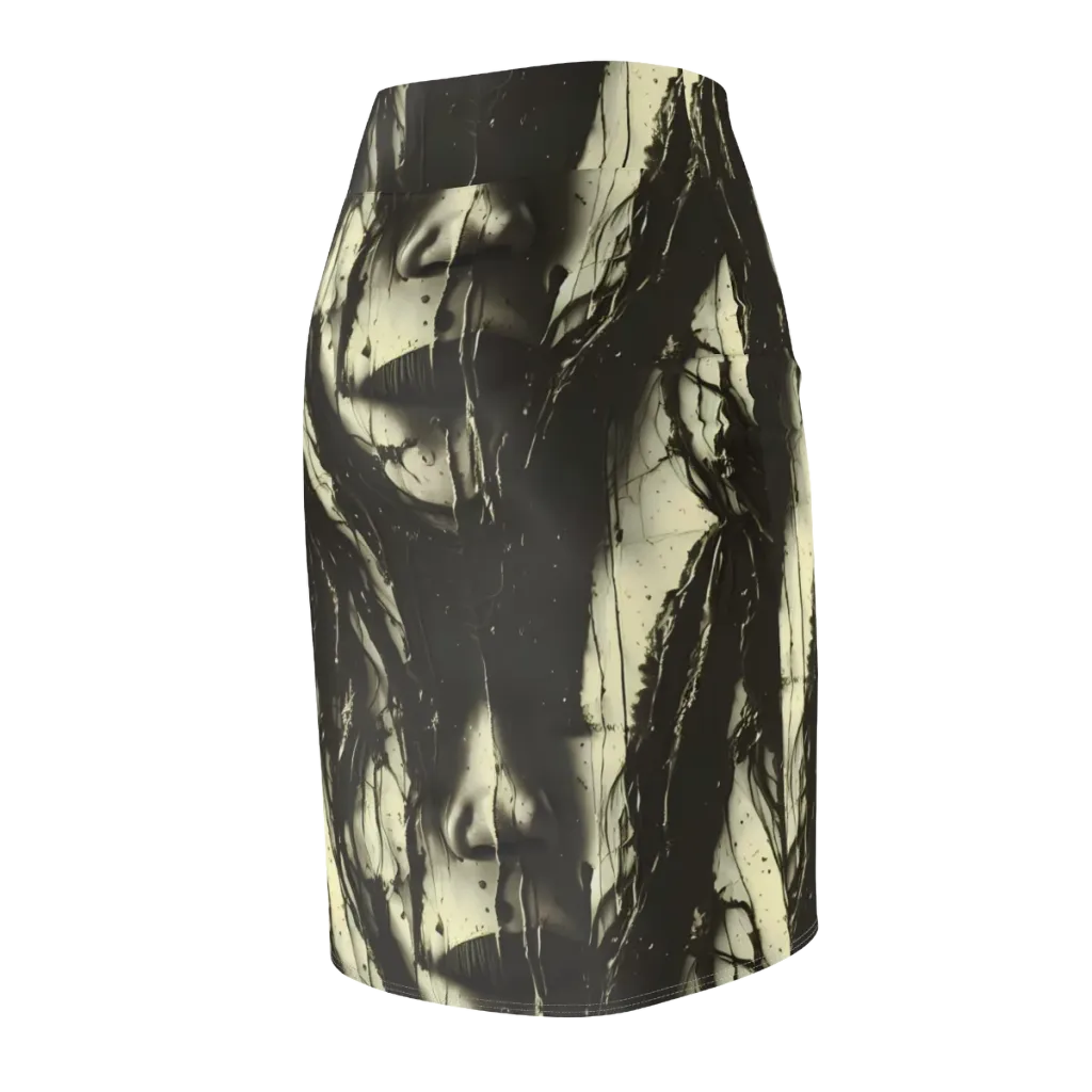 Eclipse Veil on Pencil Skirt — Back Side