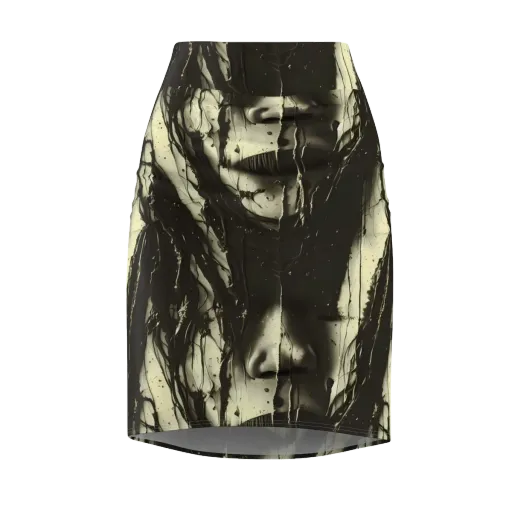 Eclipse Veil on a Pencil Skirt