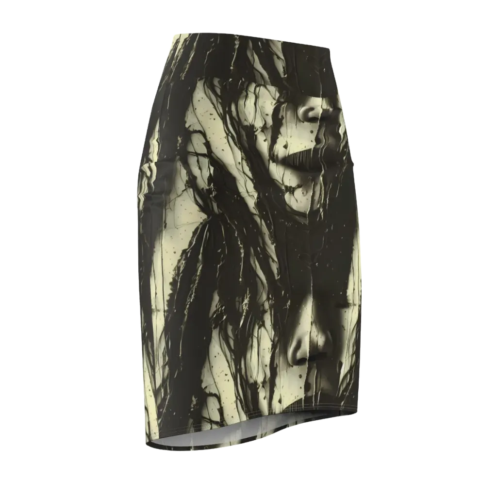 Eclipse Veil on Pencil Skirt — Front Side