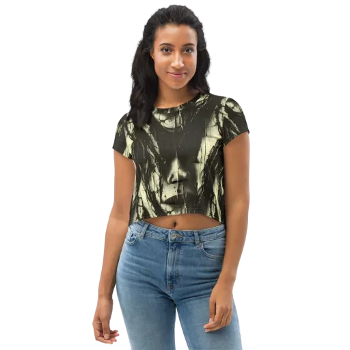 Eclipse Veil on a Crop Tee