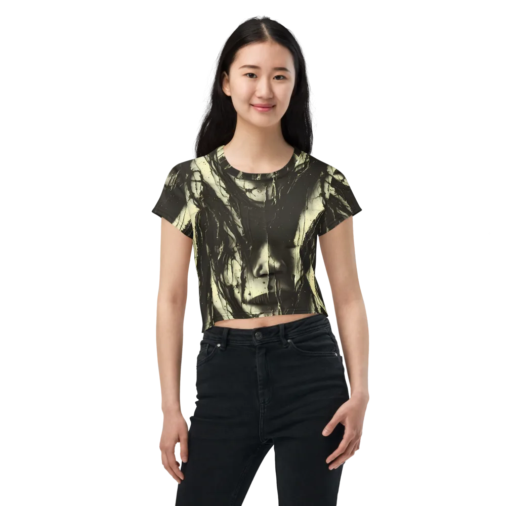 Eclipse Veil on Crop Tee — Front