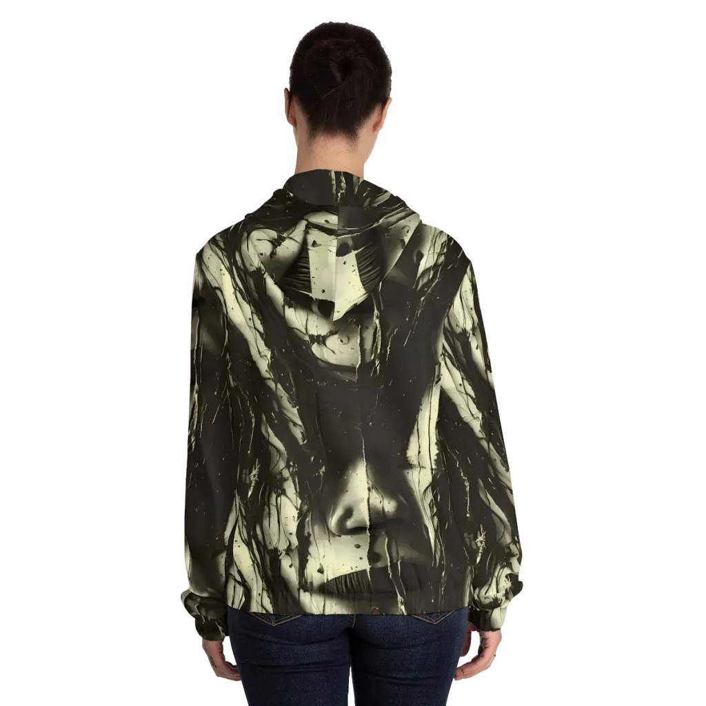 Eclipse Veil on Women's Full-Zip Hoodie — Back On Person