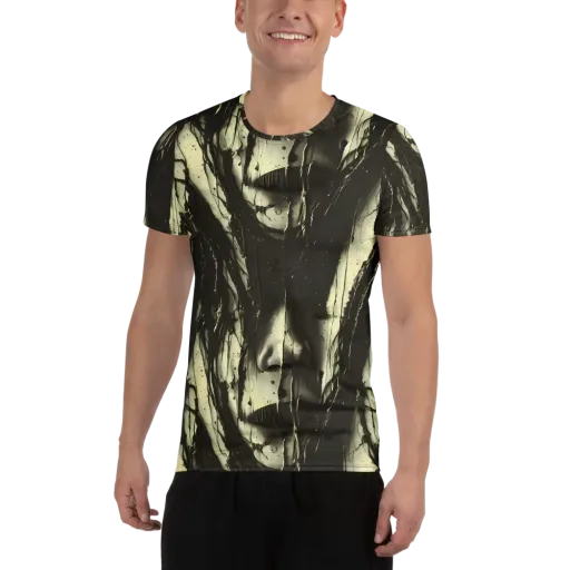 Eclipse Veil on a Men's Athletic T-Shirt