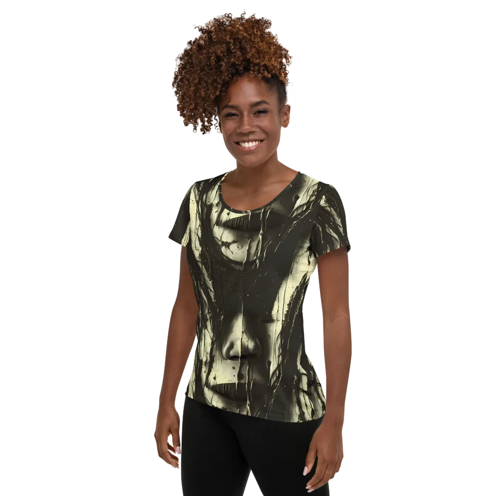 Eclipse Veil on Women's Athletic T-Shirt — Left