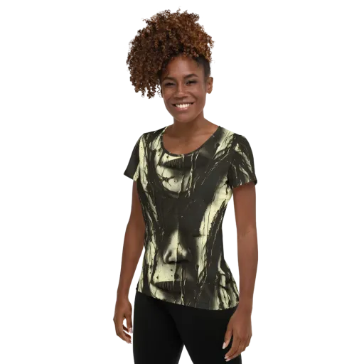 Eclipse Veil on a Women's Athletic T-Shirt