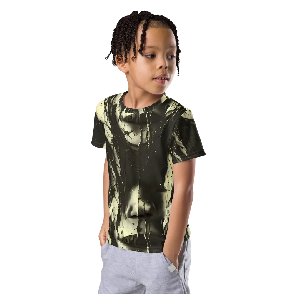 Eclipse Veil on Kids Crew Neck T-Shirt — Left Front