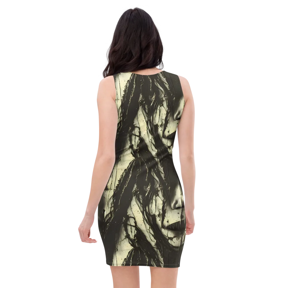 Eclipse Veil on Bodycon Dress — Back