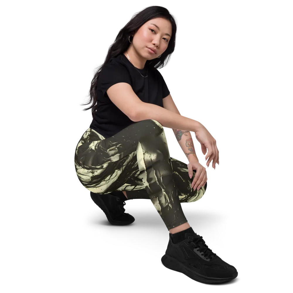 Eclipse Veil on Leggings with Pockets — Right Front