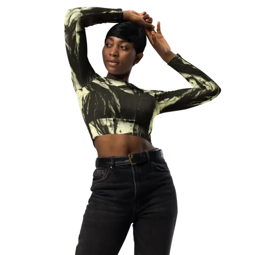 Eclipse Veil on a Long Sleeve Crop Top
