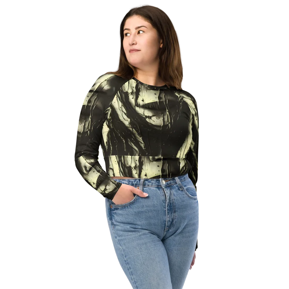 Eclipse Veil on Long Sleeve Crop Top — Front