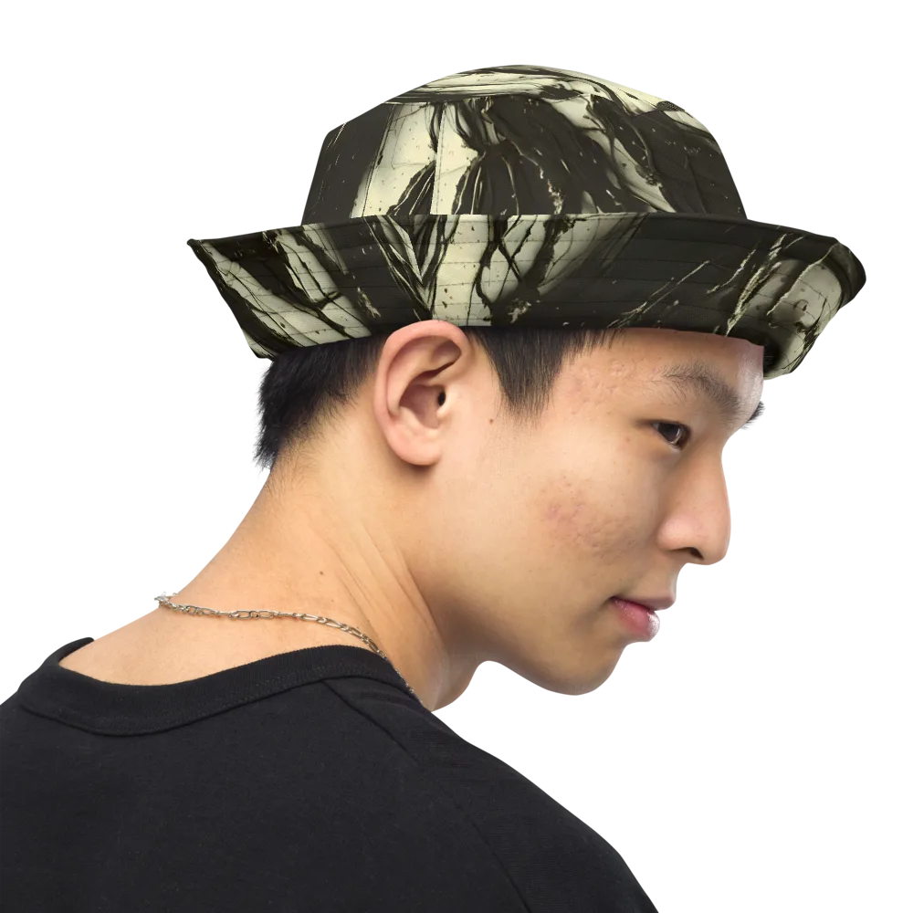 Eclipse Veil on Reversible Bucket Hat — Right Outside