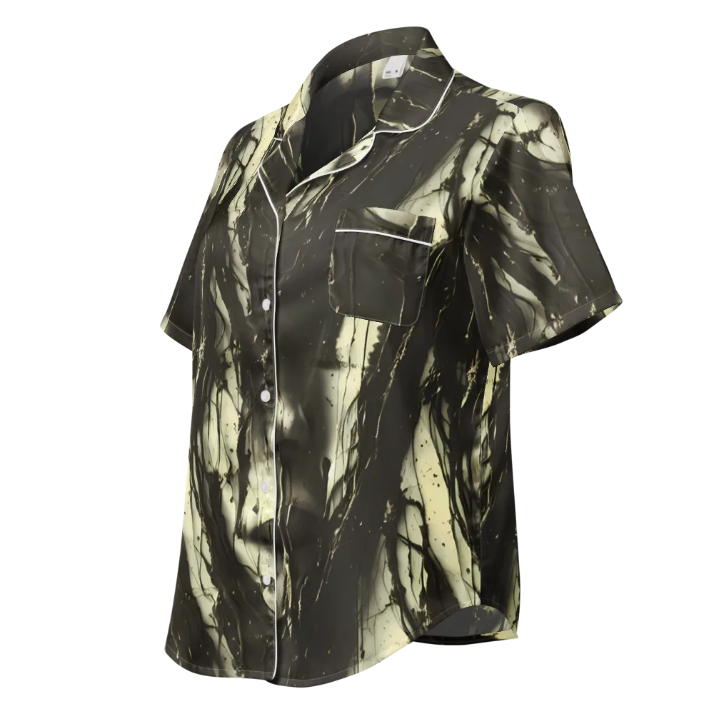 Eclipse Veil on Women's Short Sleeve Pajama Top — Left Front