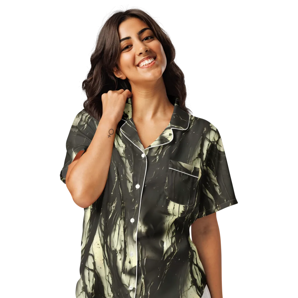 Eclipse Veil on Women's Short Sleeve Pajama Top — Front