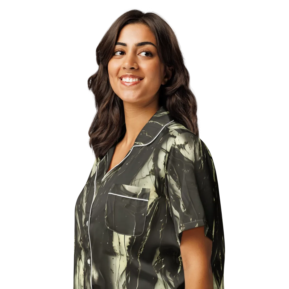 Eclipse Veil on Women's Short Sleeve Pajama Top — Left Front