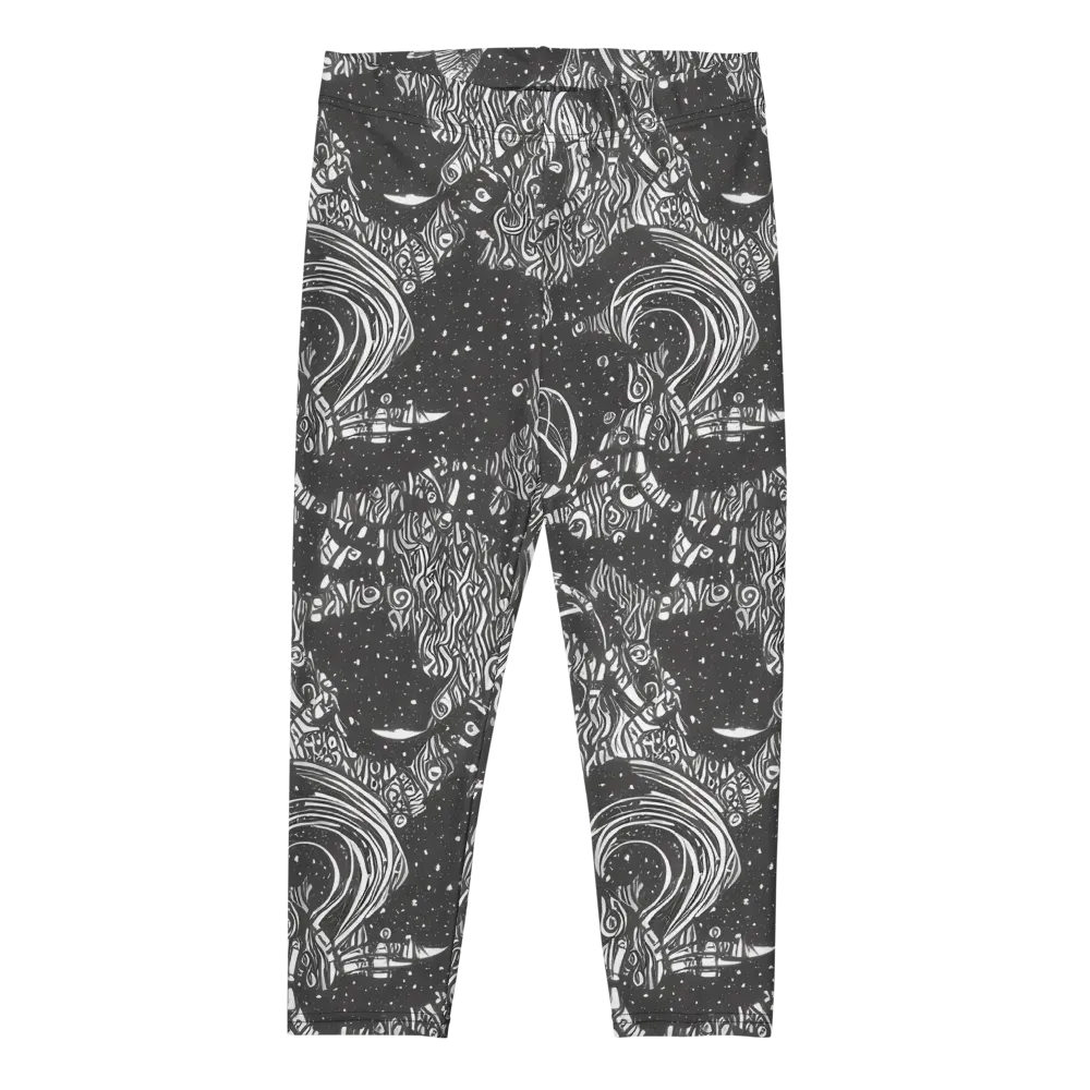 Shadow Reverie on Capri Leggings — Front